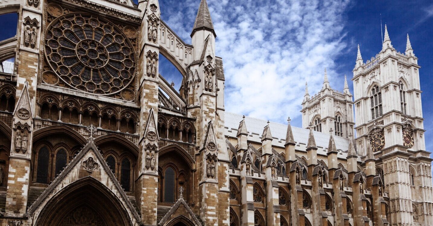 Westminster Abbey Gothic exterior in London