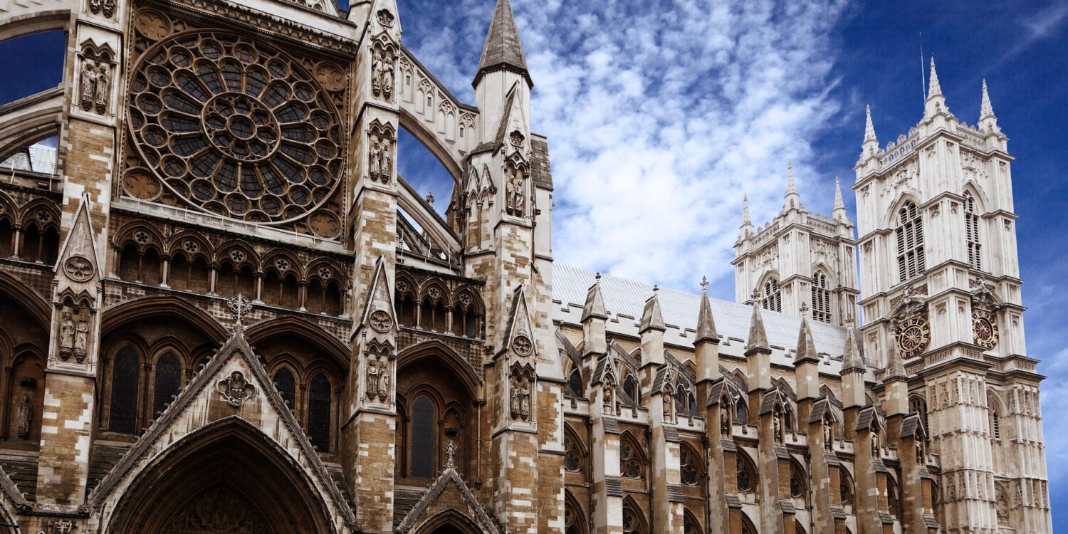 Westminster Abbey Gothic exterior in London