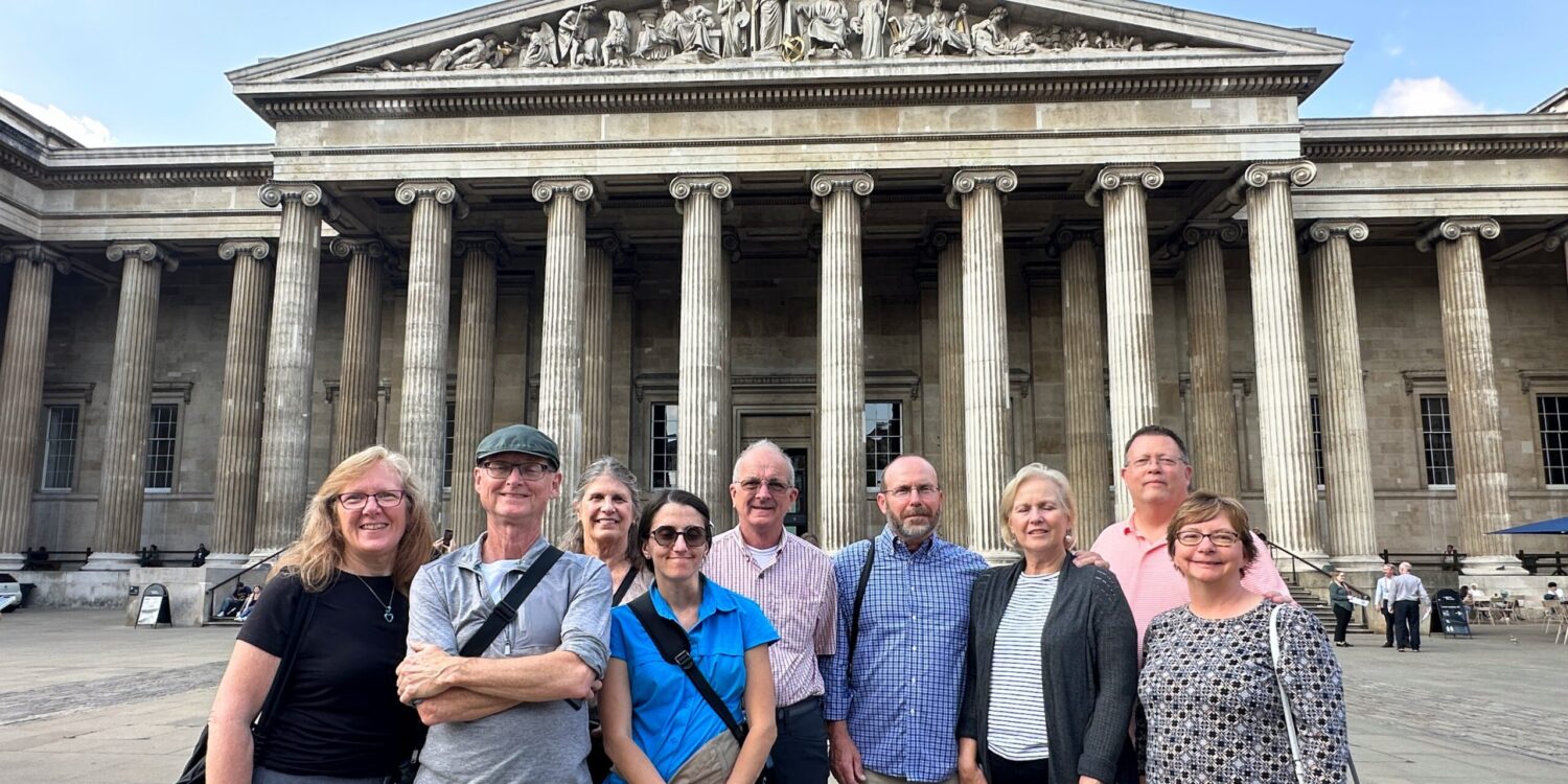 London Christian Tours group outside the British Museum